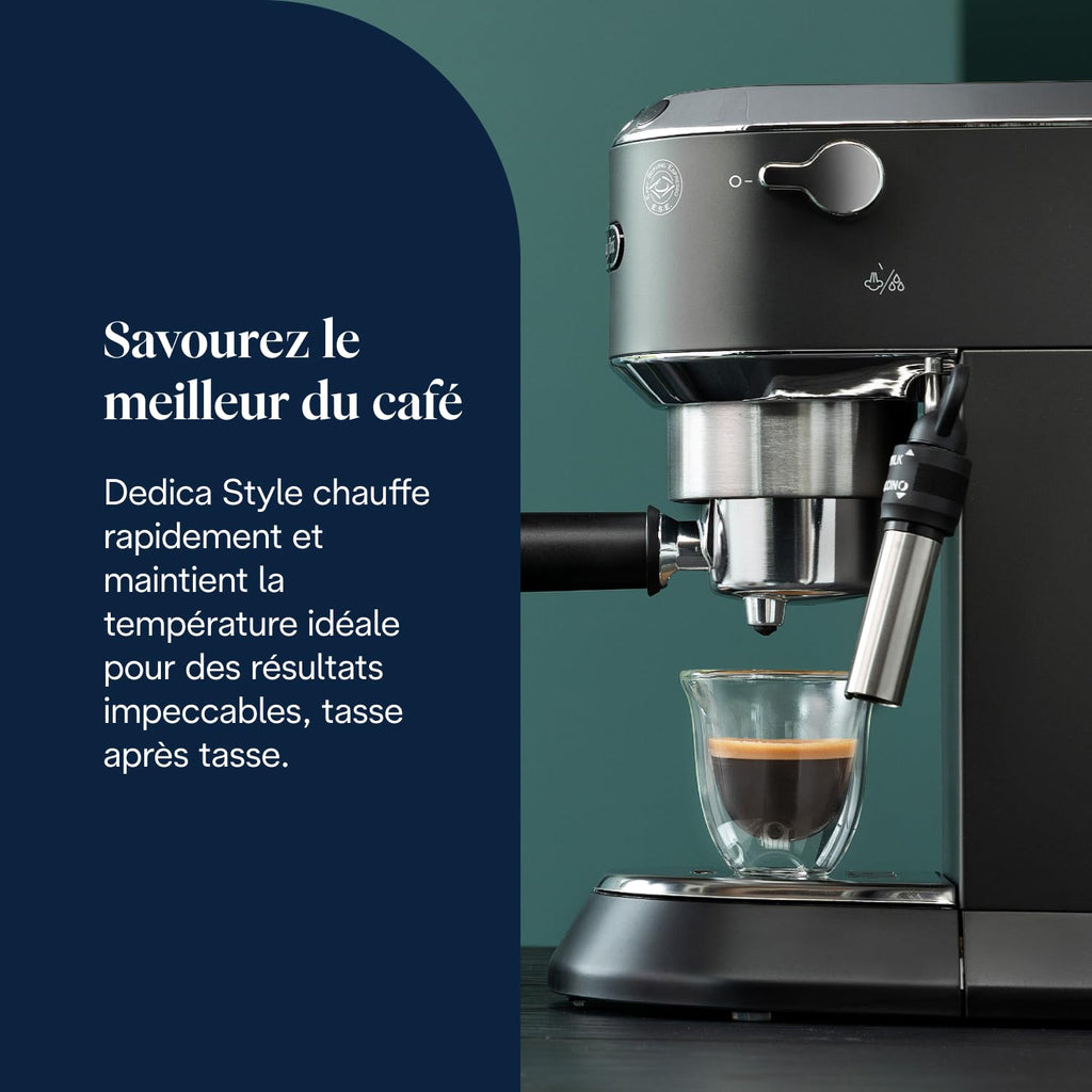 Dedica Style - Perfetto Machine à Expresso Compacte, Noir