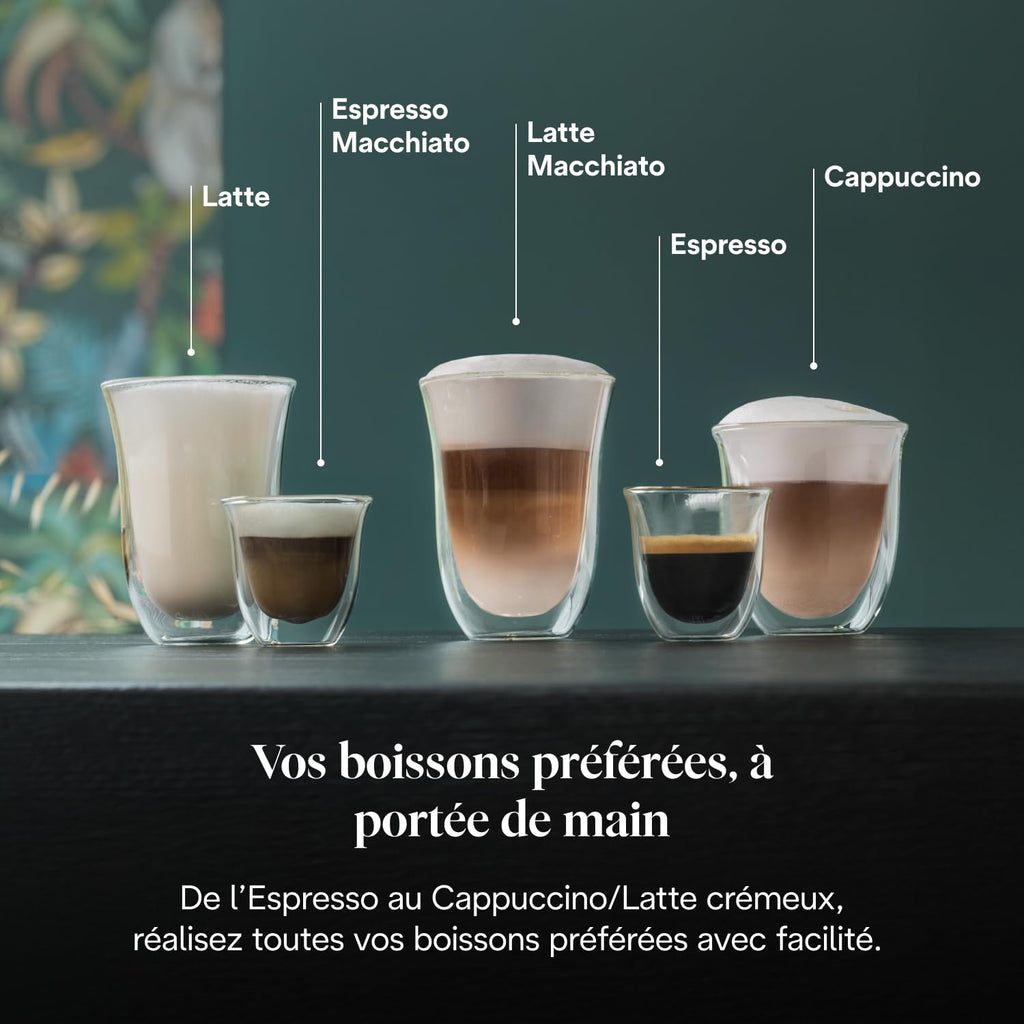Dedica Style, Machine à Expresso avec Buse à Mousse de Lait Professionnelle, Métal