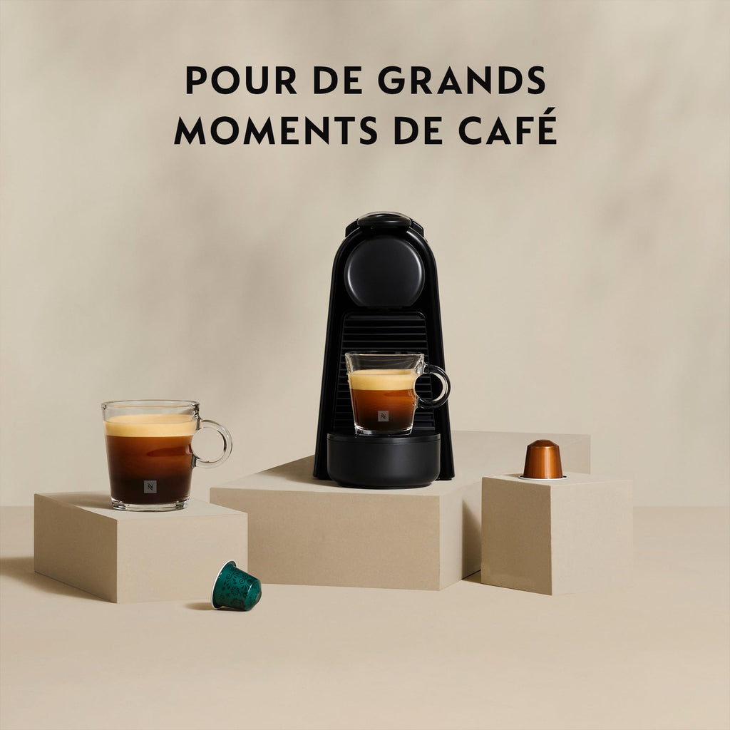 Essenza Mini - Machine à Café à Capsules, Kit de Bienvenue Inclus, Design Compact, Pression 19 Bars, Noir Mat