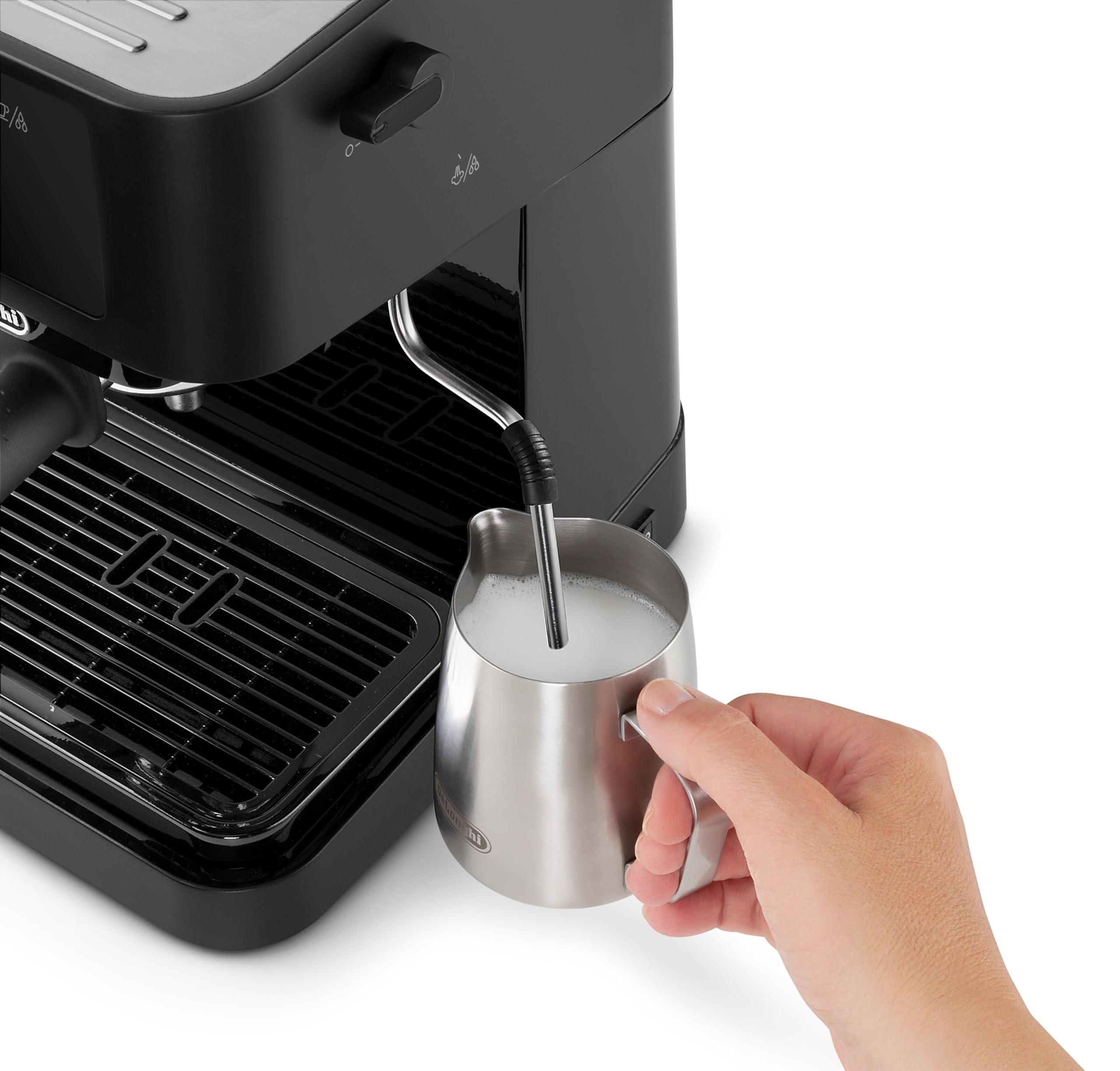 Stilosa, Machine à Expresso avec Bar Barista, Cafetière et Machine à Cappuccino, Noir, 1100 W